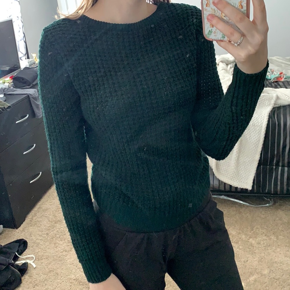 Dark green sweater